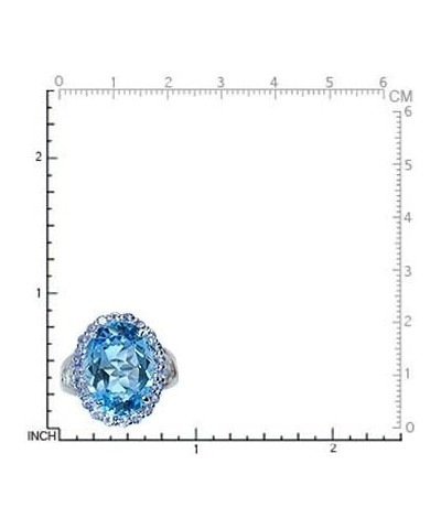 Huge 18X13mm Genuine Gemstones 925 Sterling Silver Right Hand Cocktail Ring Jewelry for Women Genuine Blue Topaz 7 $35.09 Rings