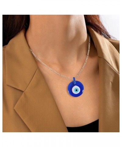 Evil Eye Necklace Sun Pendant Turkish Blue Eye Protection Lucky Necklaces Jewelry Gifts for Men Women (Sun) - Silver 11-BLYY-...