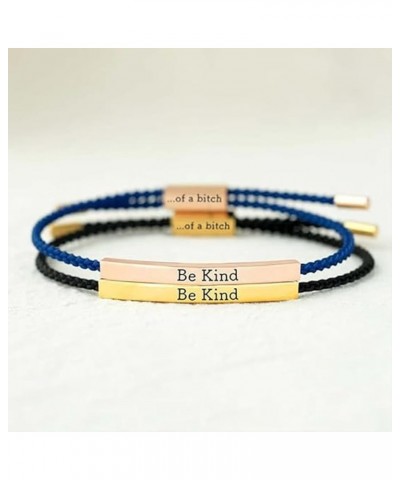 Be Kind of a Bitch Bracelet, Adjustable Hand Braided Wrap Bracelet for Women Jewelry Gifts Bracelet Rose Gold Black $9.71 Bra...