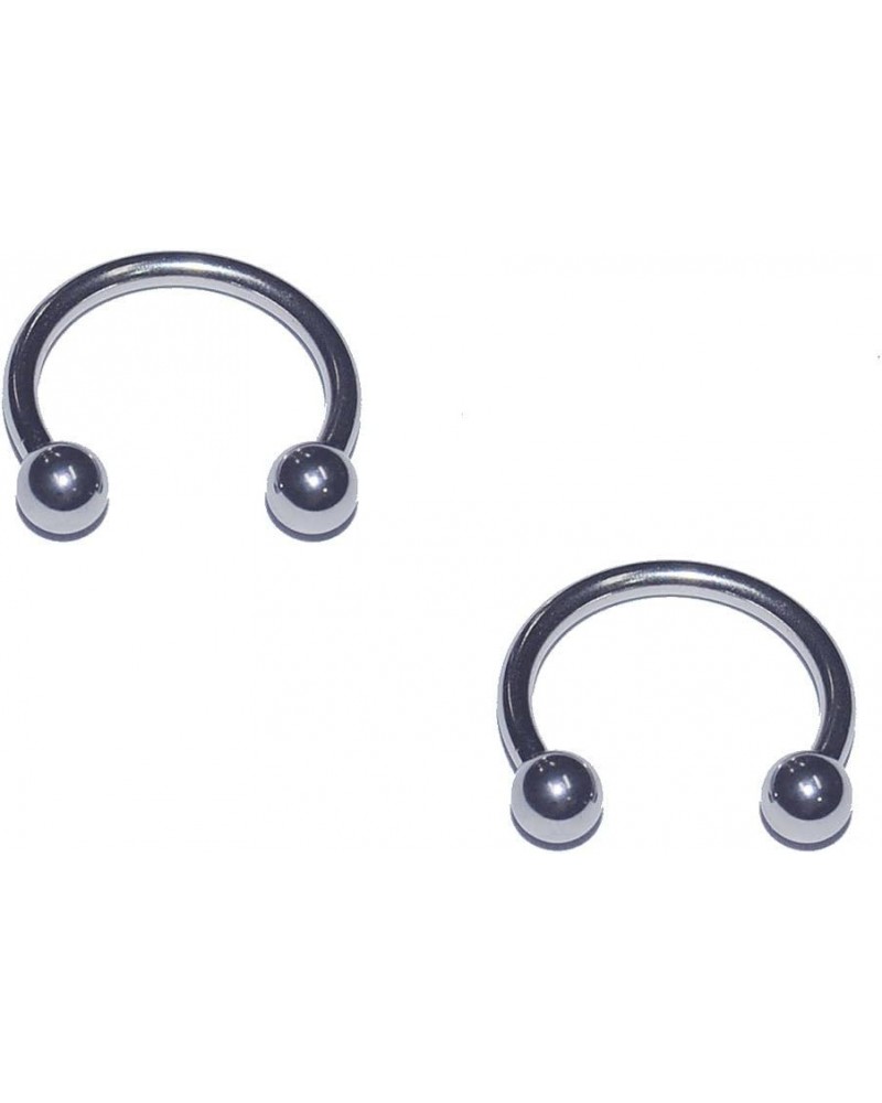 2x Pieces 14 16 18 Gauge 14g 16g 18g 316L Stainless Steel Circular Barbell Horseshoe Septum Nipple Tragus Ring Earring Pierci...