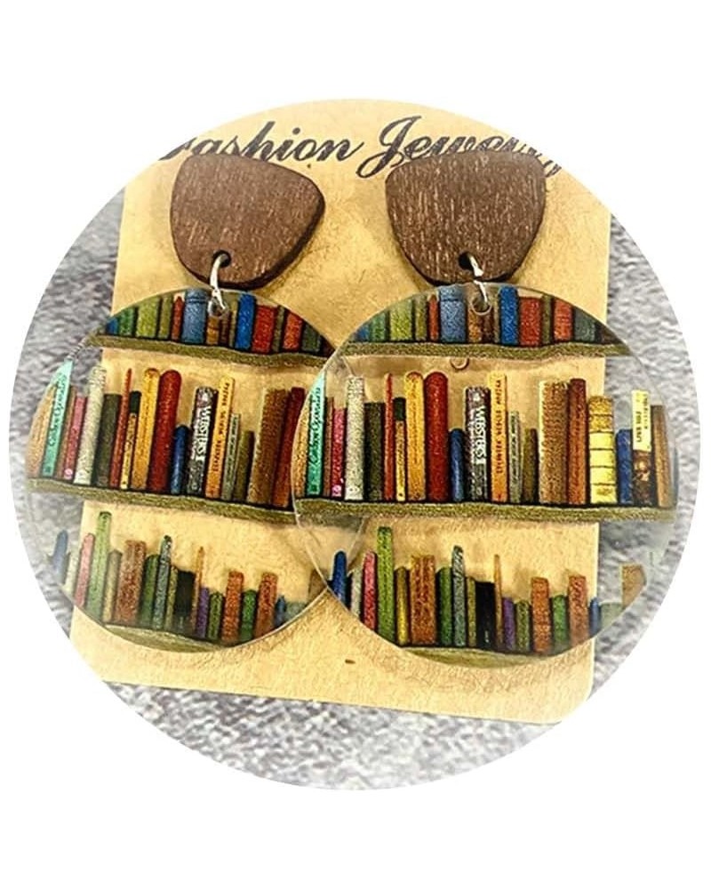 Book Earrings for Women Teacher Earrings Pencil Earrings Funny Earrings for Book Lovers Bookshelf Drop Earrings Teacher Appre...