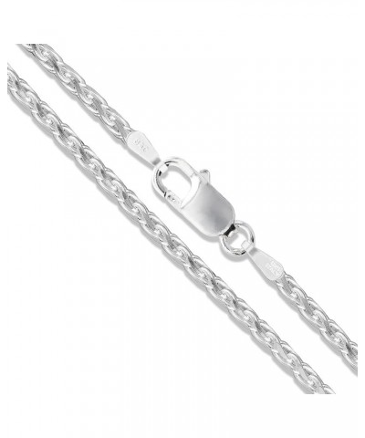 Sterling Silver Diamond-Cut Wheat Chain Solid 925 Italy New Foxtail Spiga Necklace 2.0mm Length 20 Inches $16.34 Necklaces