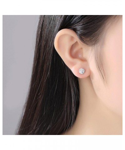 3 Pieces Crystal Ball Stud Earrings Set for Women Girls, 3 Different Size Sparkle Disco Ball Earring Studs $10.43 Earrings