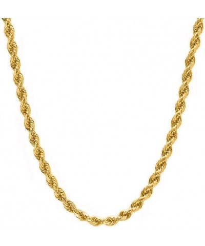 Gold Plated Stainless Steel 2-5MM Diamond Cut Twisted Style Rope Chain-Braided Chain 4mm gold plated $10.29 Necklaces