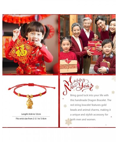 Year of The Dragon 2024 Bracelet Dragon Red String Bracelet Chinese Zodiac Dragon Bracelet Chinese New Year Dragon Bracelet N...