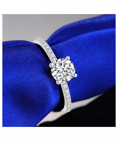 Women's Diamond and Zirconia Ring Jewelry Gifts Finger Rings Rhinestone Rings Wedding Alloy Jewelry Women Size 511 Rings Silv...