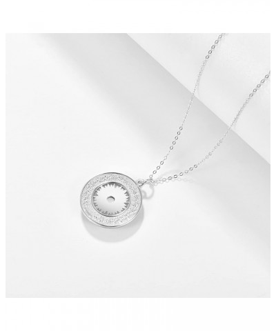 Birthstone Necklaces for Women 925 Sterling Sliver Compass Birthstone Pendant Go in the Direction of your Dream Compass Jewel...