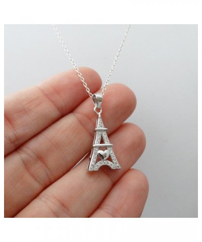 Sterling Silver Meaningful Symbol Charm Pendant Necklaces EIFFEL TOWER $15.39 Necklaces