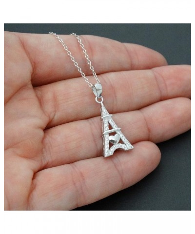 Sterling Silver Meaningful Symbol Charm Pendant Necklaces EIFFEL TOWER $15.39 Necklaces