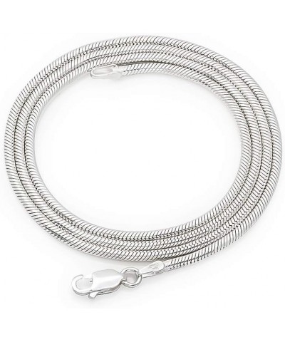 2mm Solid .925 Sterling Silver Round Snake Chain Necklace 18.0 Inches $29.92 Necklaces