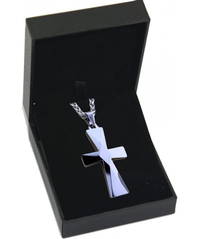 Tungsten Carbide Crosses Large or Small with a Matching Color Cuban Chain Selection of Narrow or Wide 20.0 Inches Small Polis...