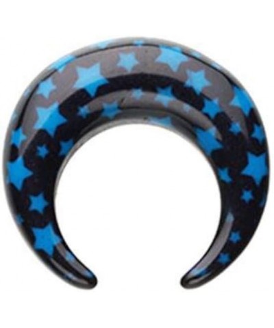 Starry Night Acrylic Ear Gauge Buffalo Taper 0 GA (8mm), Blue $10.61 Body Jewelry