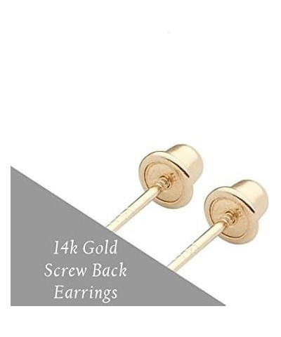 14k Gold Earring Back Replacement Pair Screw-Back Clutch Unique Fit Only for Brand Earrings (WILL NOT FIT ANY OTHER BRAND OF ...