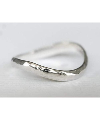 Chic Hammered Thumb Ring For Women 925 Sterling Silver Rhodium Plated - Simple, Stylish &Trendy Nickel Free Ring $14.04 Rings