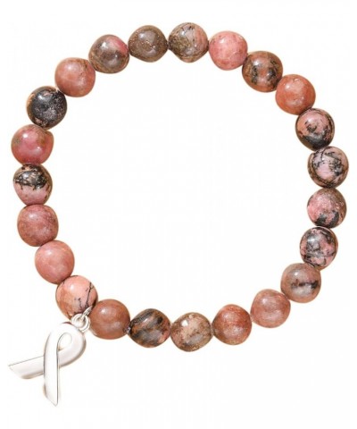 Breast Cancer Bracelet for Women Natural Stone Bracelet for Girls Inspirational Bracelet Breast Cancer Gifts C $9.17 Bracelets