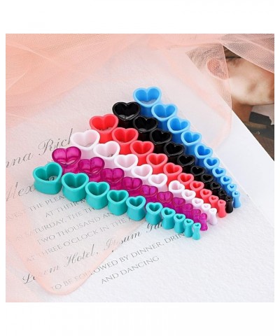 12pcs-24pcs Soft Flexible Silicone Ear Tunnels Acrylic Heart Tunnels Piercing Gauge 4g-3/4 inch 12 pairs, 0g(8mm) $11.99 Body...