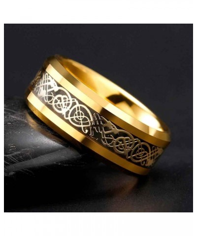 Couple Rings Yellow Gold Plated Princess 8 * 8 Cz Womens Wedding Ring Sets Titanium Steel Men Wedding Bands(Please Buy 2 Ring...