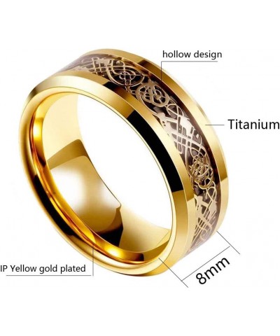 Couple Rings Yellow Gold Plated Princess 8 * 8 Cz Womens Wedding Ring Sets Titanium Steel Men Wedding Bands(Please Buy 2 Ring...