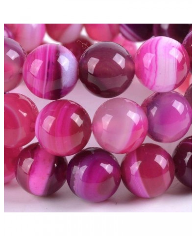 Gem Semi Precious Gemstone 10mm Round Beads Stretch Bracelet 7 Inch Unisex Pink Brazilian Agate $9.66 Bracelets