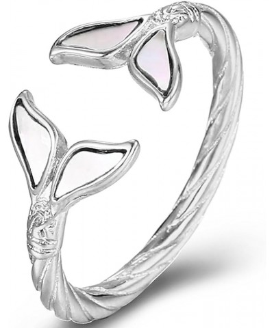 Stainless Steel Fish Dolphin Tail Style Wrap Hug Statement Promise Anniversary Ring Silver $6.00 Rings