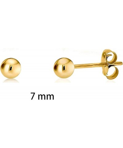 Ball Stud Earrings for Women Gold Round Ball Stud Earrings 3-8mm Statement Earrings Wedding Prom Earrings Jewelry Gifts for G...