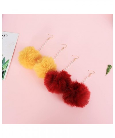 6 Pairs Pom Pom Earrings for Women Faux Fur Ball Earrings Tassel Drop Dangle Earrings Set… 6 Pairs Pearl chain earrings $11.5...