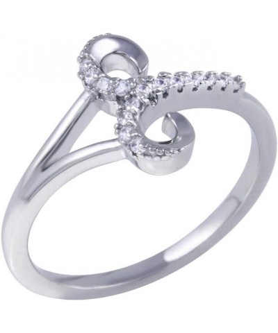 CLOSEOUT WAREHOUSE Clear Cubic Zirconia Aquarius Sign Ring 925 Sterling Silver Aries $9.89 Rings