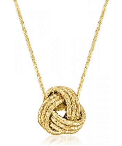 Italian 14kt Yellow Gold Love Knot Jewelry Set: Necklace and Stud Earrings 20.0 Inches $96.00 Jewelry Sets