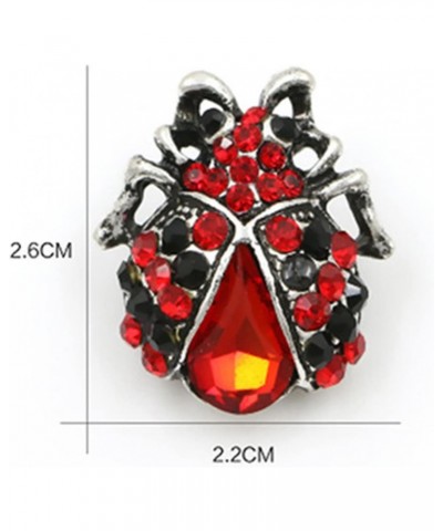 Vintage Red Crystal Rhinestone Ladybug Beetle Brooch Pin Red Stone Beetle Bug Jewelry Accessory $3.43 Brooches & Pins