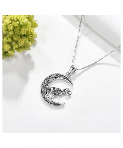 Sterling Silver Cute Animal Pendant Necklace Fox/Snake/Unicorn/Owl on Moon/Rabbit/Horse Necklace Jewelry Gifts for Women Mom ...