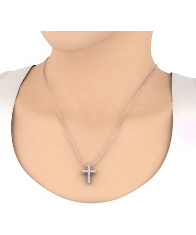 2 to 2 1/10 Carat Diamond Cross Pendant Necklace in 14K Gold (Silver Chain Included) - IGI Certified Rose Gold 2.0 carats $51...