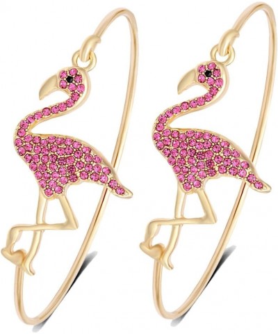 Full Rhinestone Flamingo Can Open Bangle for Women 2 pcs pack pink 1 $8.54 Bracelets