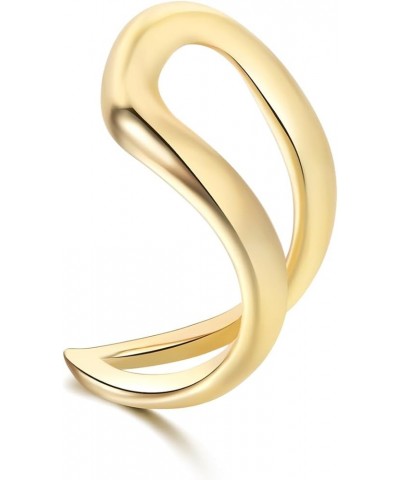 14K Gold Plated X Ring | Criss Cross Ring for Women, Fashion Statement Ring Jewelry Gifts for Her Gold and Green $8.69 Rings