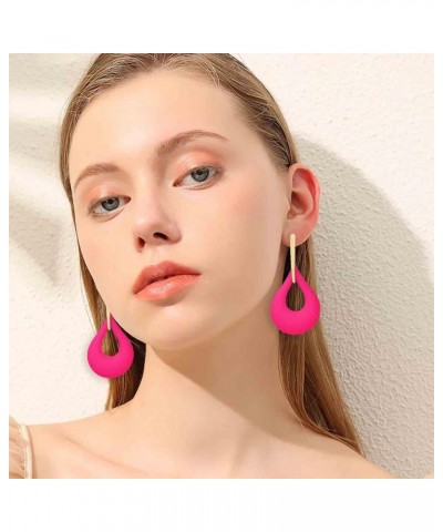 Fashion Candy Color Hollowed Water drop dangle earrings for women Metal Stoving varnish Earrings jewelry Multiple Colors to c...