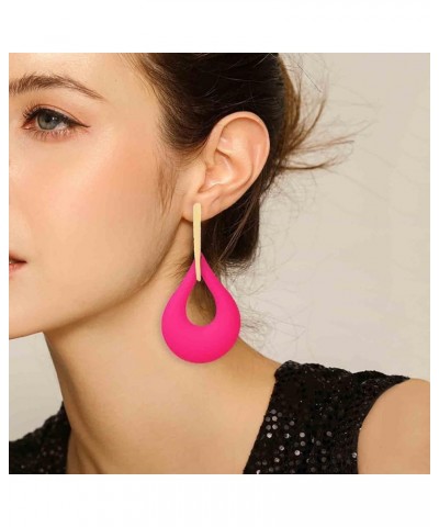 Fashion Candy Color Hollowed Water drop dangle earrings for women Metal Stoving varnish Earrings jewelry Multiple Colors to c...