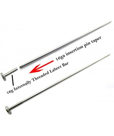 22G/20G/18G/16G/14G/12G/10G/8G/6G/4G/2G/0G/00G 316L Steel Taper Insertion Pin for Ear/Nose/Navel/Nipple/Lip/Eyebrow Stretcher...