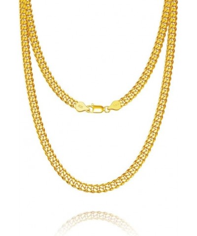 925 Sterling Silver Cuban Chain 3.5/4/5mm Necklace for Men Gold Cuban Link Curb Chain for Women 16-30 Inches 26 5mm Gold $15....