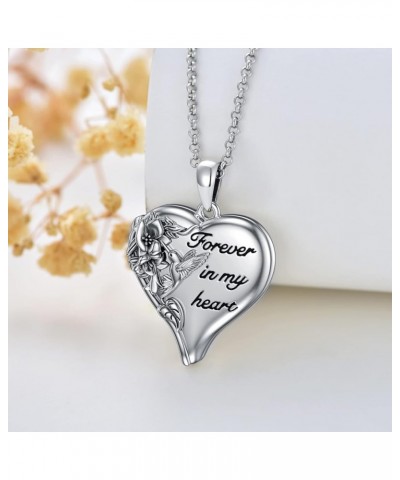 Personalized Heart Locket Necklace S925 Sterling Silver Oxidation Rose Hummingbird Dandelion That Holds Pictures Photo Keep M...