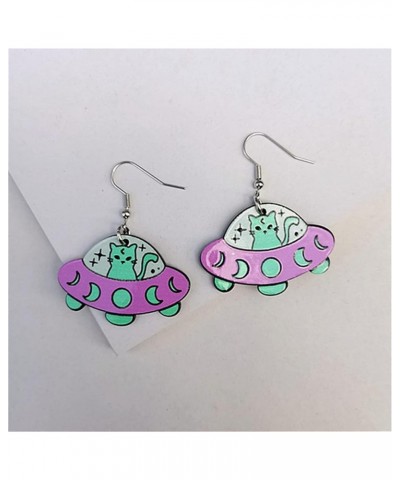 UFO Aliens Earrings for Women Cute Funny Novelty Earrings Space Earrings Alien Acrylic Earrings Funky Earrings Weird Earrings...