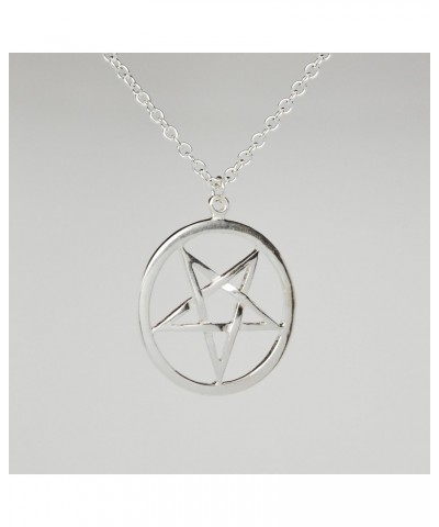 Sterling Silver Inverted Pentacle Pentagram Pendant with 20 Inch Sterling Silver Necklace $23.65 Necklaces