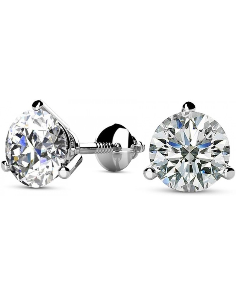 3/4-5 IGI Certified LAB-GROWN Round Cut Diamond Earrings 3 Prong Screw Back Value Collection (E-F COLOR, SI1-SI2 CLARITY) 2.0...