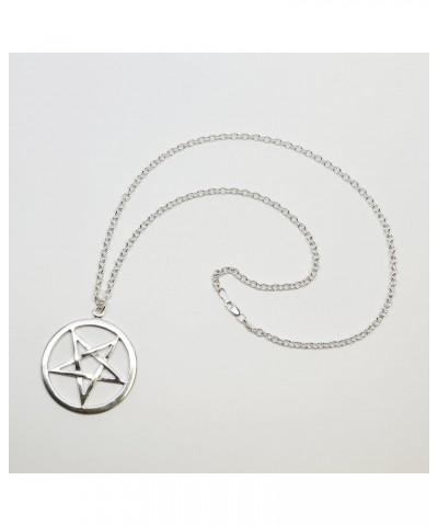 Sterling Silver Inverted Pentacle Pentagram Pendant with 20 Inch Sterling Silver Necklace $23.65 Necklaces