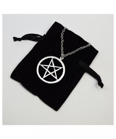 Sterling Silver Inverted Pentacle Pentagram Pendant with 20 Inch Sterling Silver Necklace $23.65 Necklaces