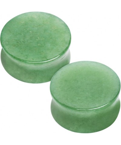 Pair of Natural Jade Semi-Precious Stone Saddle Plug //Choose Size// 6 GA (4mm) $10.79 Body Jewelry