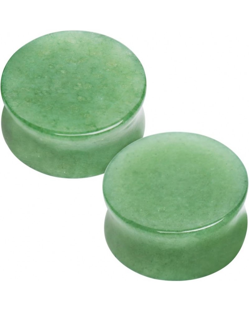 Pair of Natural Jade Semi-Precious Stone Saddle Plug //Choose Size// 6 GA (4mm) $10.79 Body Jewelry