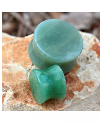 Pair of Natural Jade Semi-Precious Stone Saddle Plug //Choose Size// 6 GA (4mm) $10.79 Body Jewelry