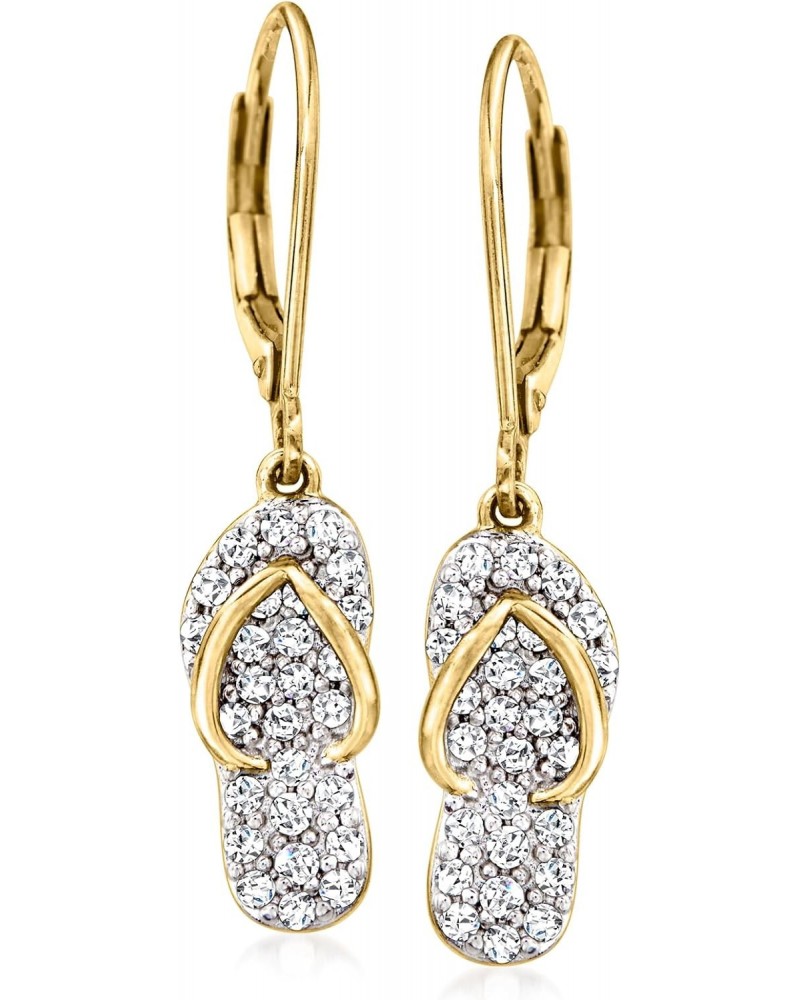 0.50 ct. t.w. Diamond Flip Flop Drop Earrings in 18kt Gold Over Sterling $86.80 Earrings