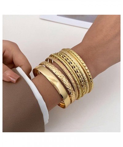 Gold Bracelet Stack for Women Gold Bangles Multi Bangles Bracelets Indian Boho Bangles Set Layered Mixed Bangles Bracelets St...