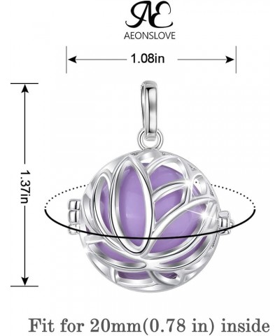 Pregnancy Necklace Lotus Long Pendant Necklaces Chime Ball Music Wishing Jewellery Pregnancy Gifts for Women Maternity Mum Ba...