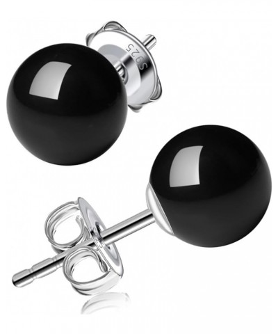 6/8/10/11mm Black Pearl Stud Earrings for Women - 925 Sterling Silver Hypoallergenic Earrings Jewelry Gift 12 mm Black $8.61 ...